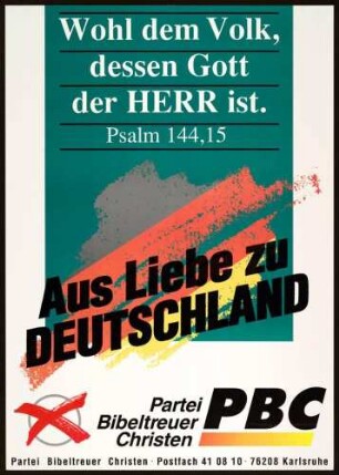 PBC, Landtagswahl 1996