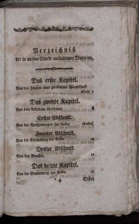 Verzeichniß der in diesem Werke enthaltenen Materien.
