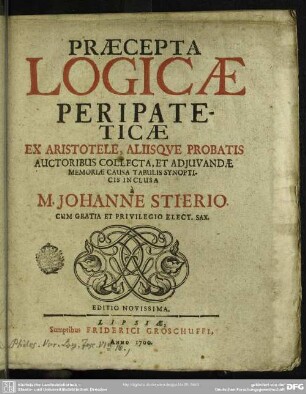 Praecepta logica peripateticae