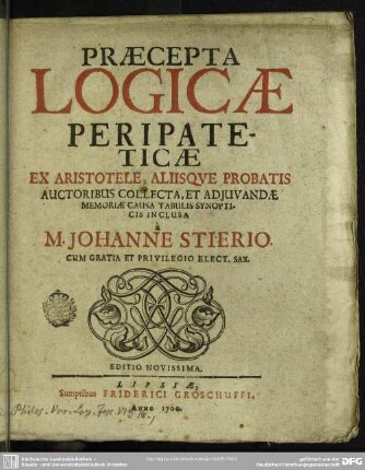 Praecepta logica peripateticae