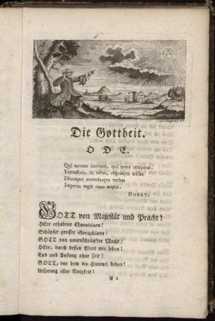 Die Gottheit. Ode. - Erinnerung des Vergangnen.