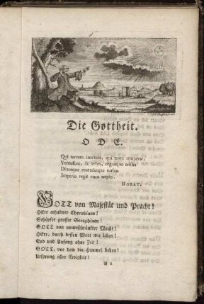 Die Gottheit. Ode. - Erinnerung des Vergangnen.