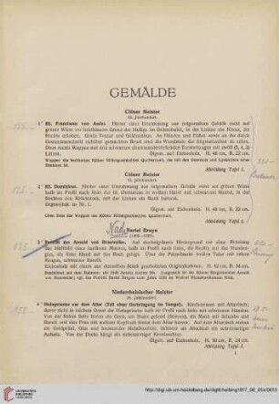 Gemälde (Nr. 1-59)