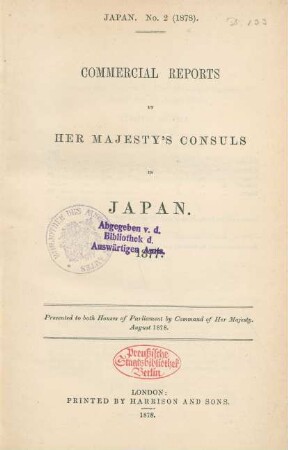 1877: Commercial reports from Her Majesty's consuls in Japan