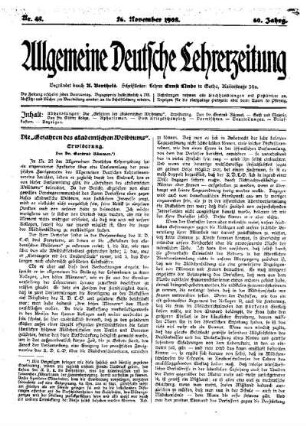 Die Gefahren des akademischen Weibtums : Erwiderung