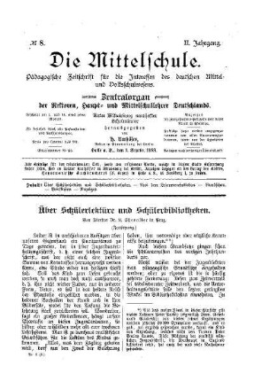Über Schülerlektüre und Schülerbibliotheken : (Fortsetzung)