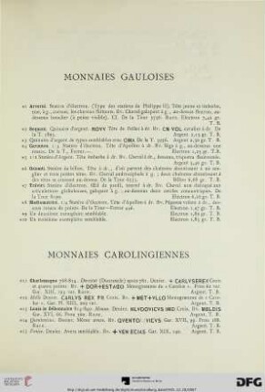 Monnaies carolingiennes (Nr. 11-27)