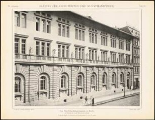 Friedrichs-Realgymnasium, Berlin: Ansicht von der Hauptseite (aus: Blätter für Architektur und Kunsthandwerk, 20. Jg., 1907, Tafel 39)