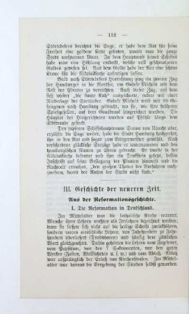 III. Geschichte der neueren Zeit