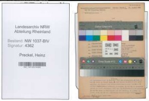 Entnazifizierung Heinz Preckel , geb. 09.08.1909 (Kaufmann)
