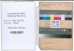Entnazifizierung Richard Obermann , geb. 14.08.1881 (Buchdruckereibesitzer)