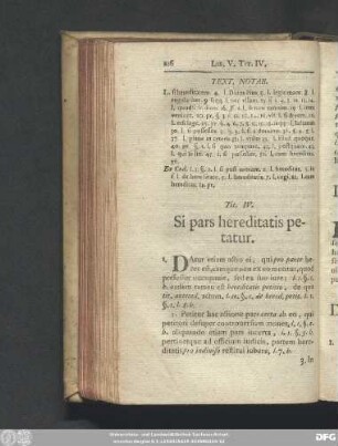 Tit. IV. Si pars hereditatis petatur.