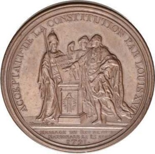 Dupré, Augustin: Annahme der Verfassung durch Ludwig XVI.