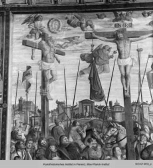 Passionsszenen mit Propheten und Sibyllen : Kreuzigung