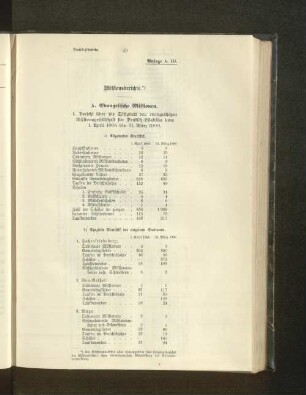 b) Spezielle Statistik der einzelnen Stationen.