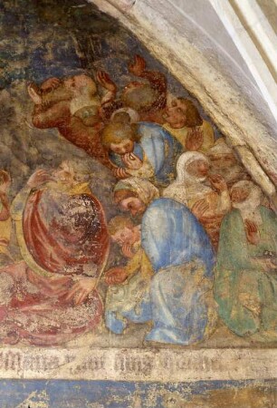 Wandgemälde im Kreuzgang, Prag, Neustadt, Tschechische Republik