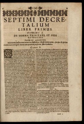 Septimi Decretalium Liber Primus.
