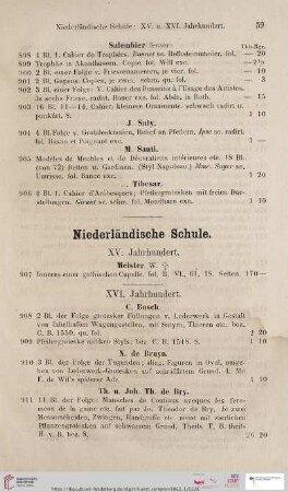 Niederländische Schule (Nr. 907 - 996)