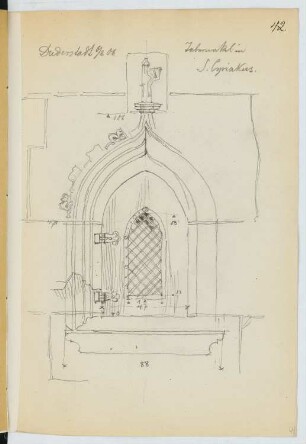 Oberkirche St. Cyrakius, Duderstadt: Detail (aus: Skizzen- und Fotoalbum 22)
