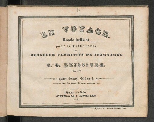 Le Voyage : Rondo brillant pour le Pianoforte ; Oeuv. 88