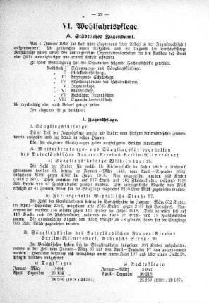 VI. Wohlfahrtspflege