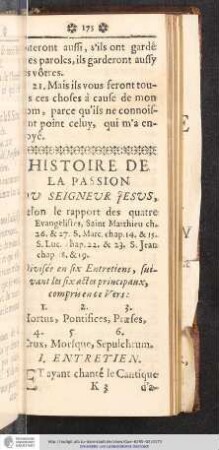 Histoire de la Passion du Seigneur Jesus