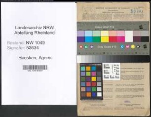 Entnazifizierung Agnes Huesken , geb. 05.11.1914 (Lehrerin)