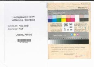 Entnazifizierung Arnold Draths , geb. 01.01.1891 (Verwaltungsbeamter)