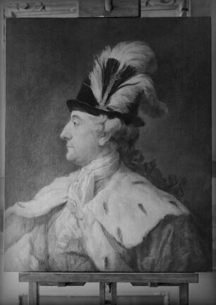 Portrait des Königs Stanislaus II. mit Federhut