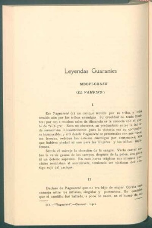 Leyendas guaraníes