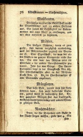Nachtwächter. - Putzmacherinn.