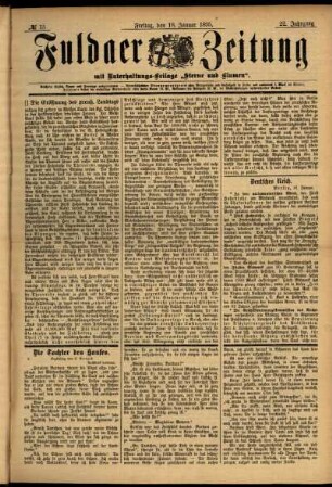 Ausgabe vom Freitag, den 18. Januar 1895.