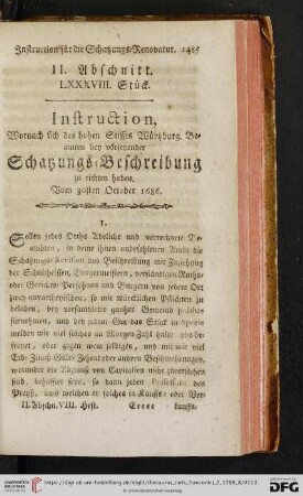 II. Abschnitt, LXXXVIII. Stueck