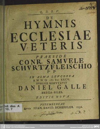 De Hymnis Ecclesiae Veteris