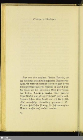 Blüchers Malchen