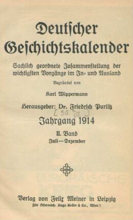 Bd. 1: [Juli - Dezember 1914]