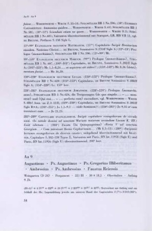Aa 9. Augustinus, Ps. Augustinus, Ps. Gregorius Illiberitanus, Ambrosius, Ps. Ambrosius, Faustus Reiensis
