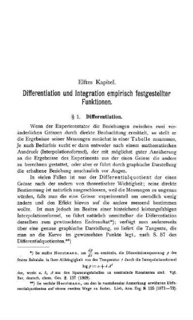 Differentiation und Integration empirisch festgestellter Funktionen.
