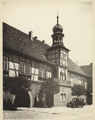 Ostheim vor der Rhön. Historisches Rathaus (Fachwerk von 1587)