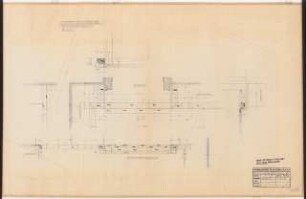 Reichsluftfahrtministerium, Berlin: Hofkellergarage, Eingang bei V1: Grundriss, Schnitte 1:20