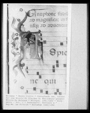Choralbuch  von Nicolo di Giacomo di Nascimbene genannt Nicolo da Bologna — Buchseite - fol. ?