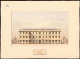 Schule der jüdischen Gemeinde, Frankfurt/Main: Südansicht 1:100