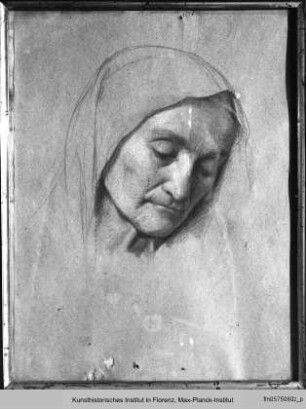 Kopfstudie der Anna für "Anna, Joachim und die kleine Maria"