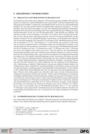 5.2 Anthropologische Untersuchung der Skelette
