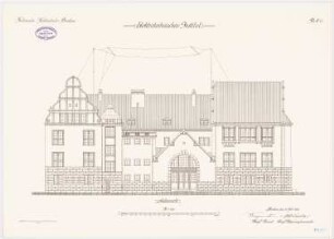 Elektrotechnisches Institut der Technischen Hochschule Breslau: Südansicht 1:100