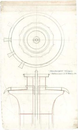 Billing, Hermann; Singen; Krankenhaus - Rotunde, Brunnen (Detail)