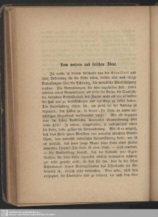 Vom wahren und falschen Ideal