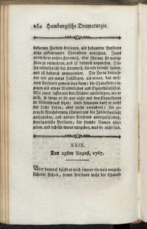 XXIX. Den 25sten August, 1767