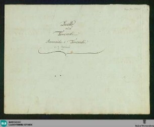 Tancredi. Excerpts. Arr - Don Mus.Ms. 2160 : V (2), pf