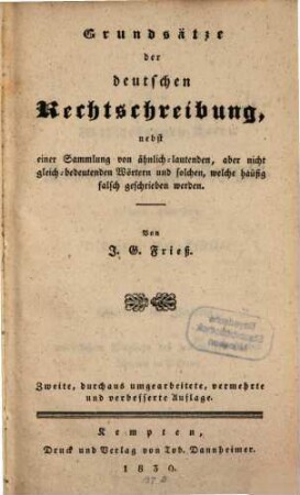 Grundsätze der deutschen Rechtschreibung